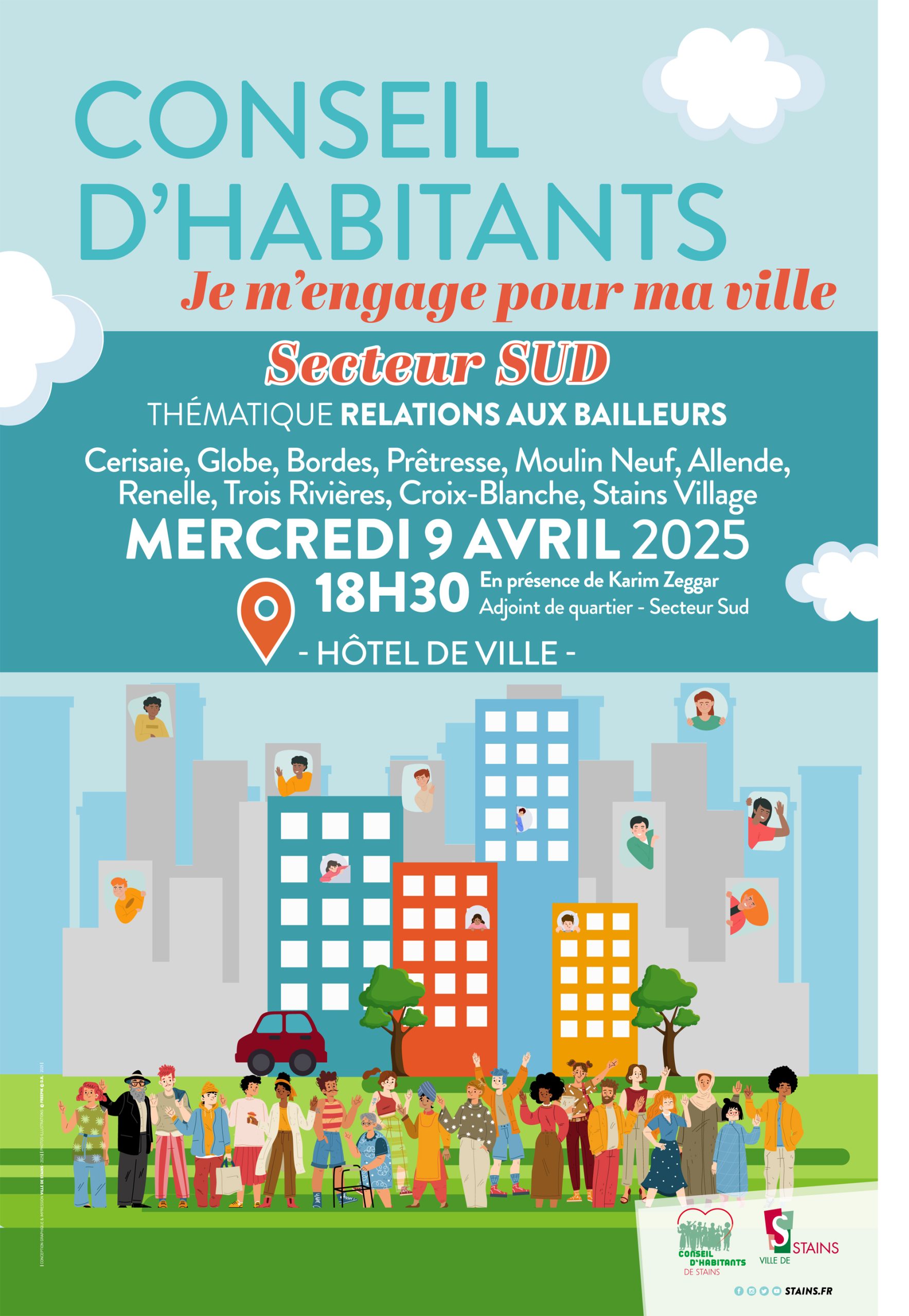 conseil d'habitants secteur sud - mercredi 9 avril - ville de Stains